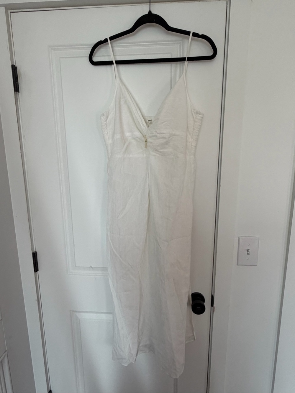 White Slip Dress with Spaghetti Straps
